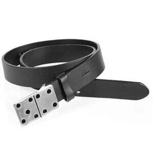 New Paul Smith Belt!  US 38 e 95  Black  Cool Metal Dice Buckle  Made in England